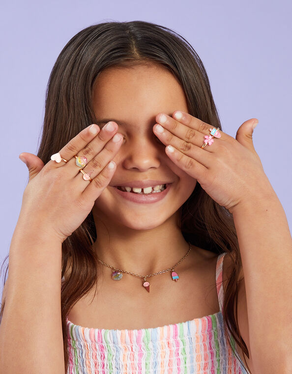 5-Pack Girls Ice Cream Rings, , large