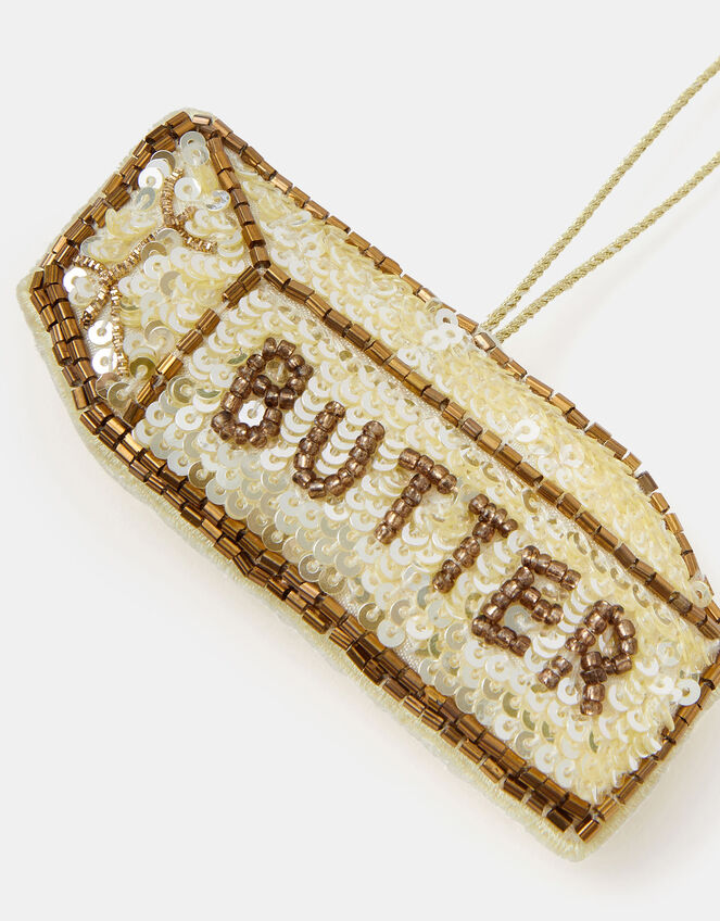 Embellished Butter Christmas Tree Decoration, , large