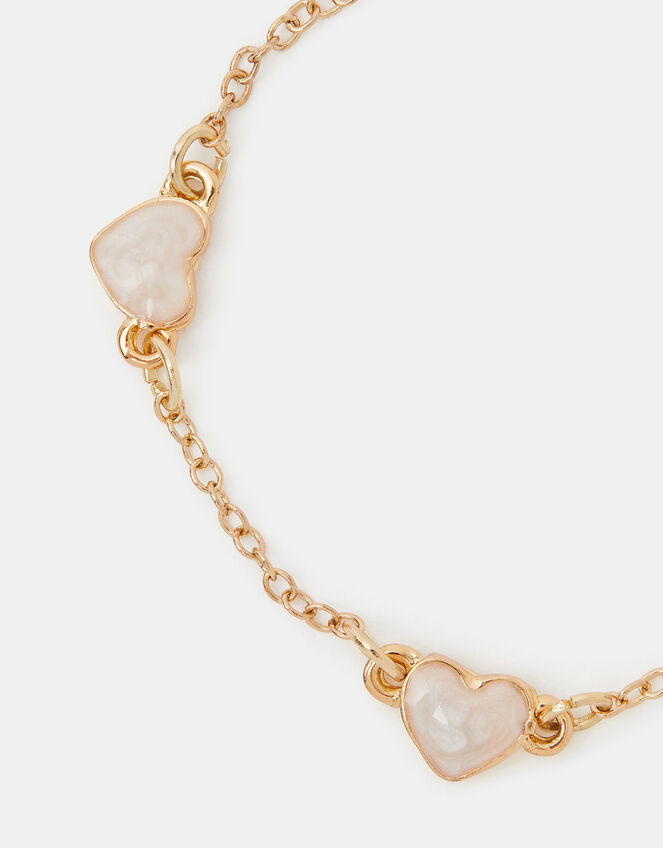 Girls Gemstone Heart Bracelet, , large