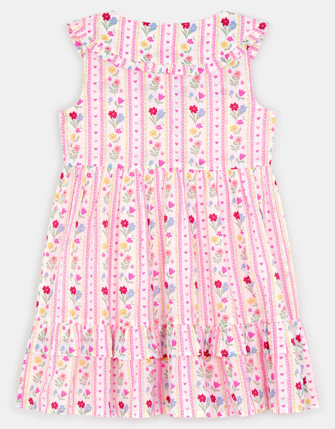 Girls Sleeveless Floral Print Dress, Multi (BRIGHTS MULTI), large