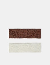 2-Pack Lace Bando Headbands, , large