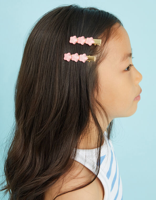 2-Pack Girls Glitter Star Hair Slides, , large