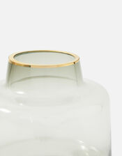 Gilded Rim Glass Vase, , large