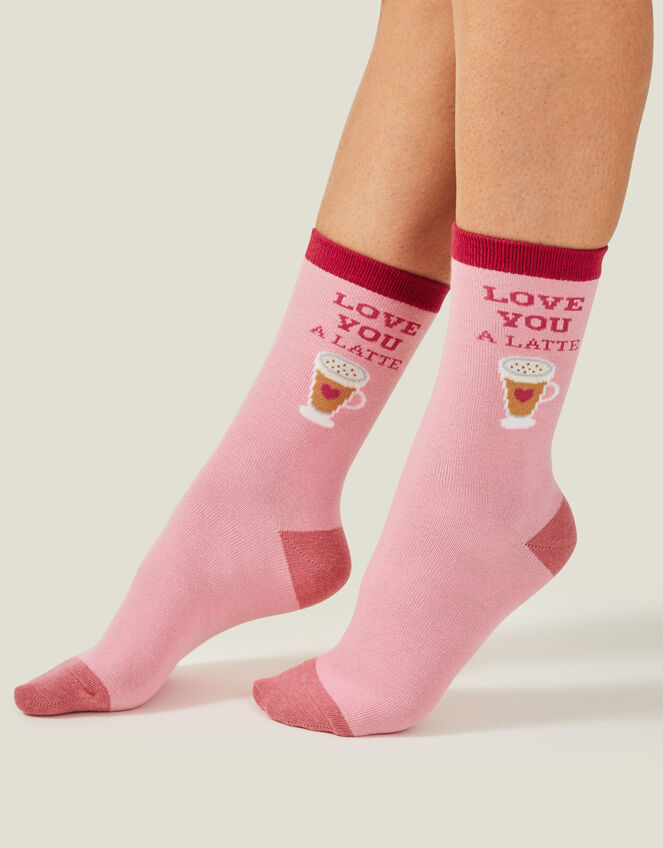 Love You A Latte Socks, , large