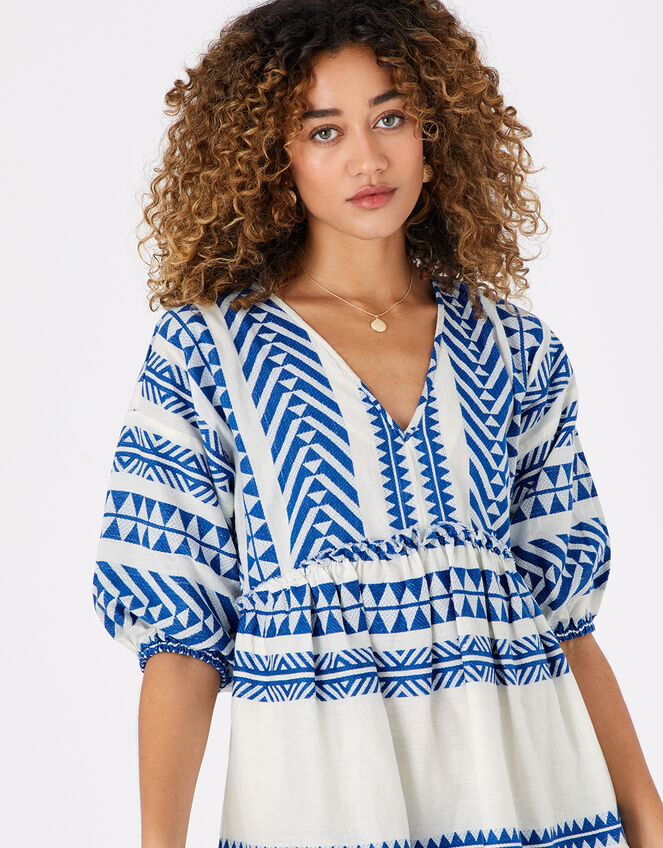 Jacquard Dress, Blue (BLUE), large