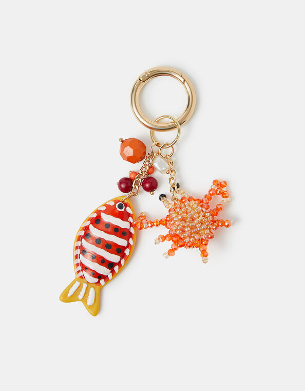 Fish Beaded Bag Charm, , large