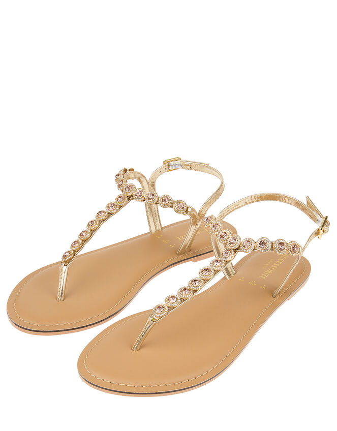 Rebecca Crystal Strap Sandals, Pink (PINK), large