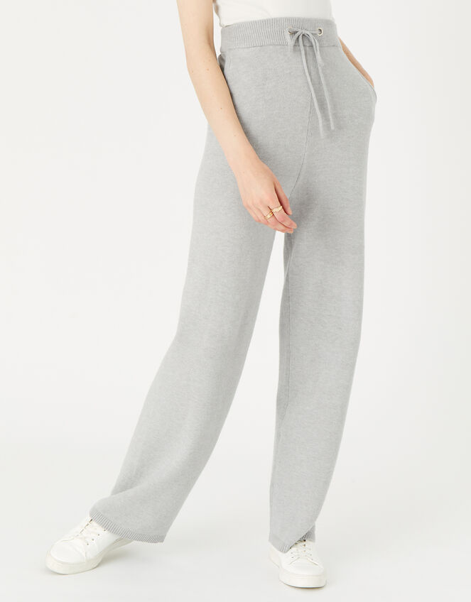 Lounge Straight Leg Knit Joggers, Grey (GREY), large