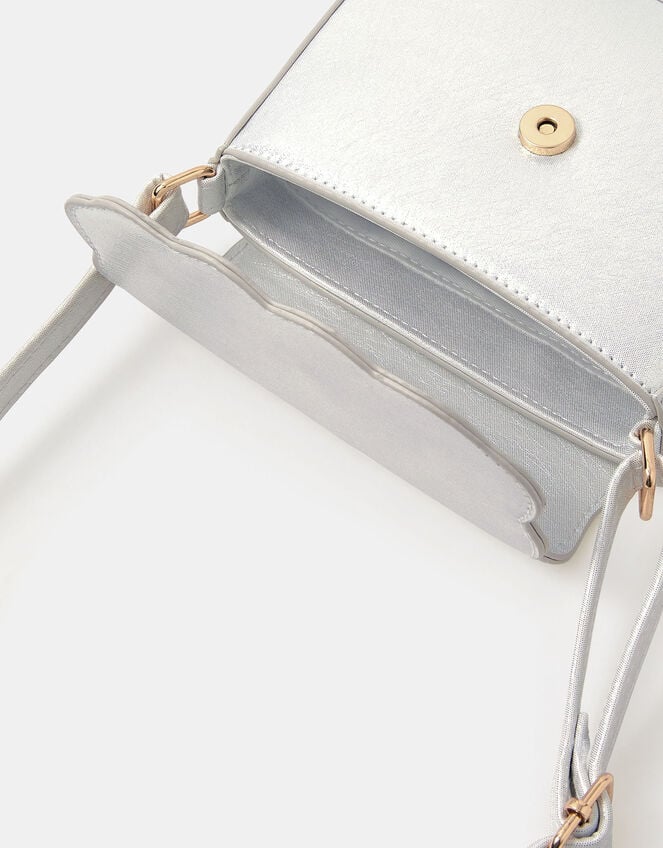 Girls Metallic Scallop Bag, , large