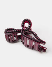 Gemstone Bow Claw Clip, , large