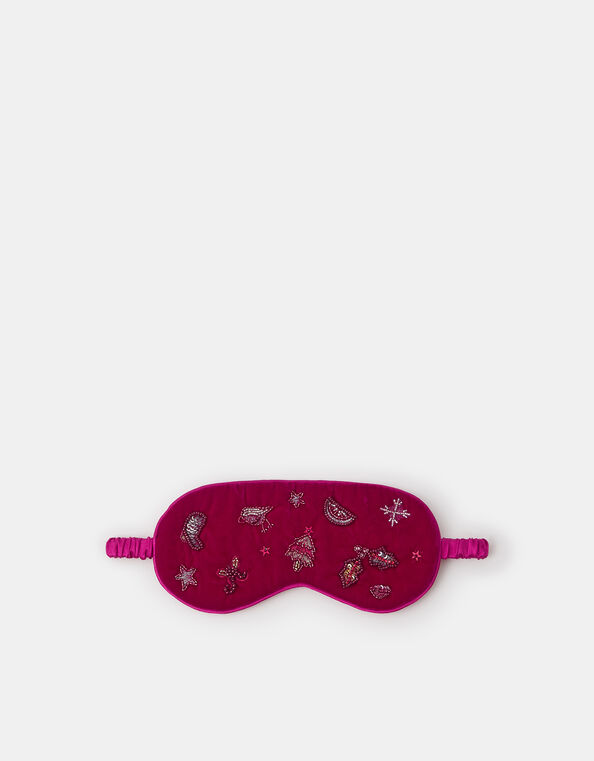 Christmas Embellished Velvet Eye Mask, , large