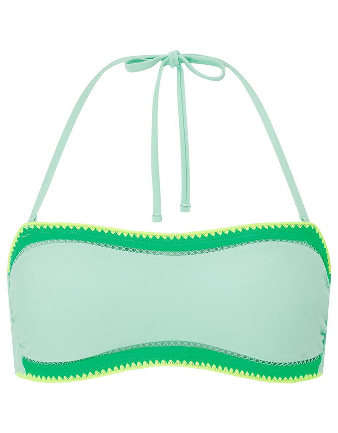 Lukshana Bandeau Bikini Top, Blue (BLUE), large