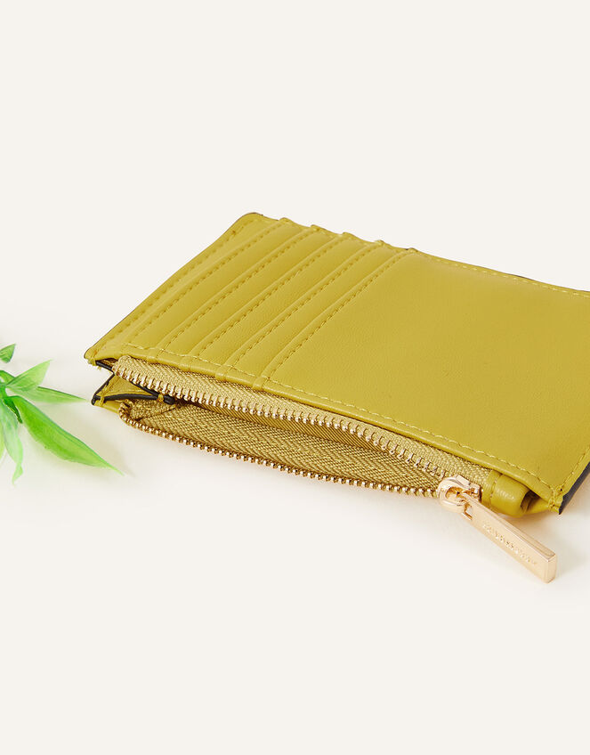 Classic Zip Card Holder, Green (LIME), large