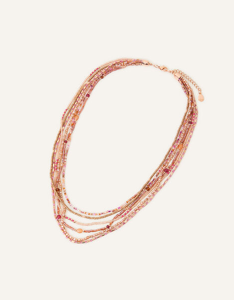 Beaded Layered Necklace, , large