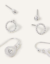 Crystal Drop Earrings Set of Three, , large