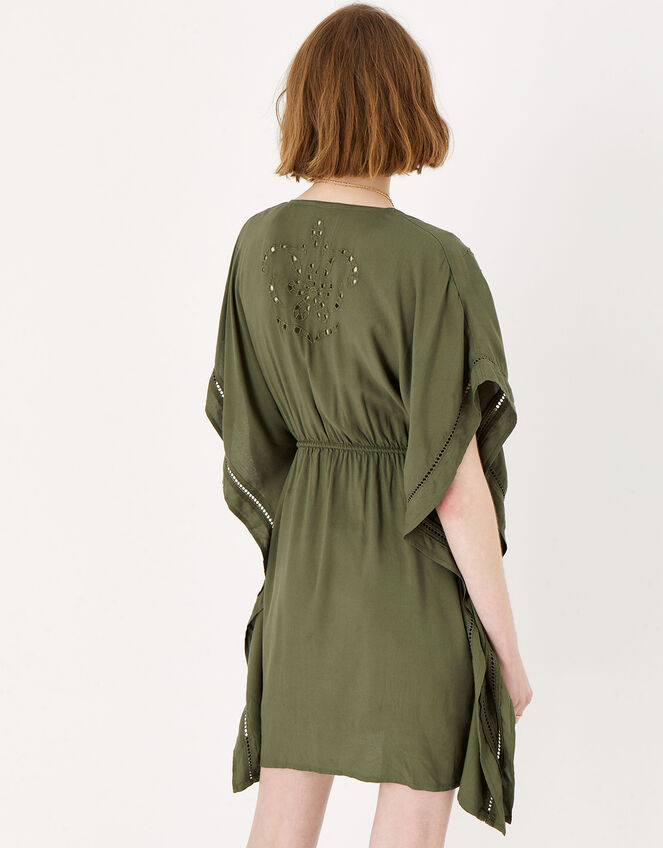 Cutwork Kaftan, Green (KHAKI), large