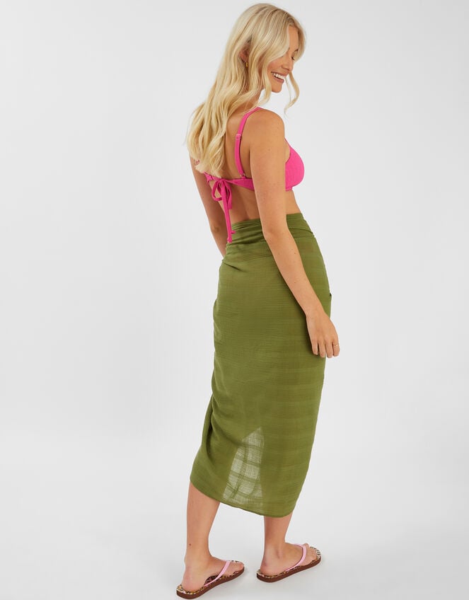 Check Tassel Sarong, , large