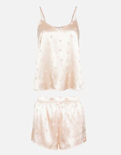 Spot Jacquard Pyjama Set, Nude (NUDE), large