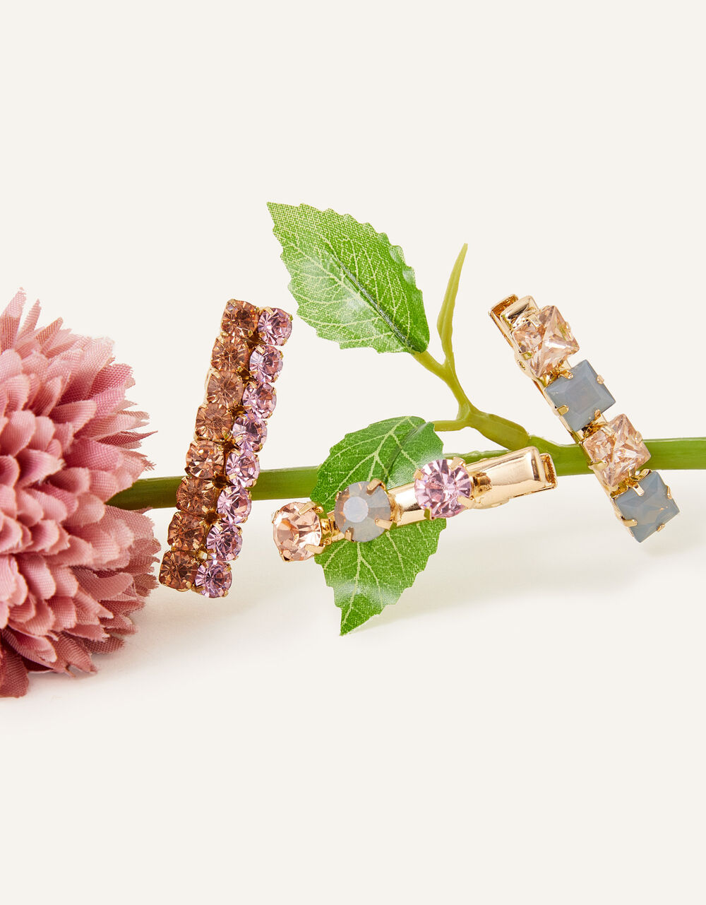 Gem Hair Clips Set of Three Hair clips Accessorize UK