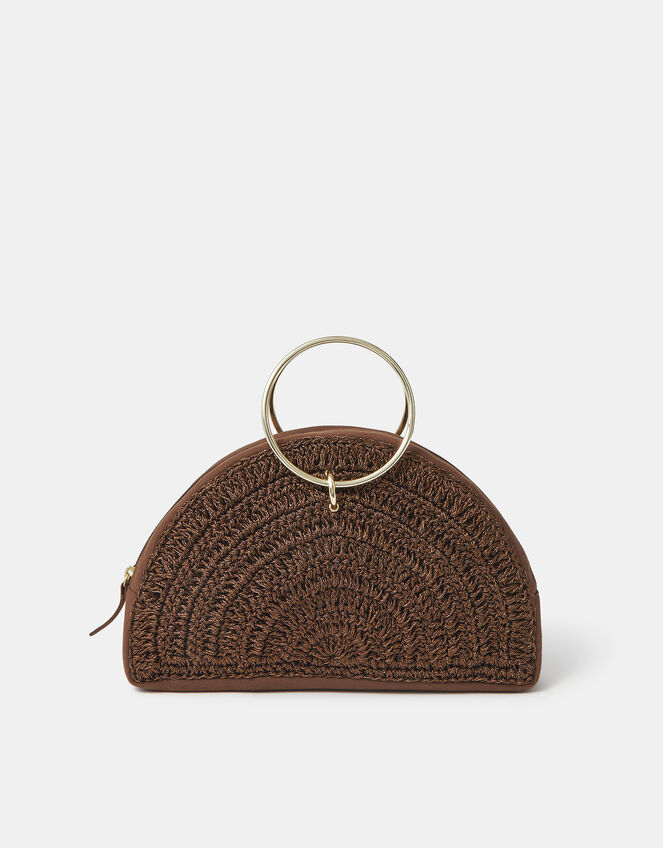 Metallic Macrame Handheld Bag, , large