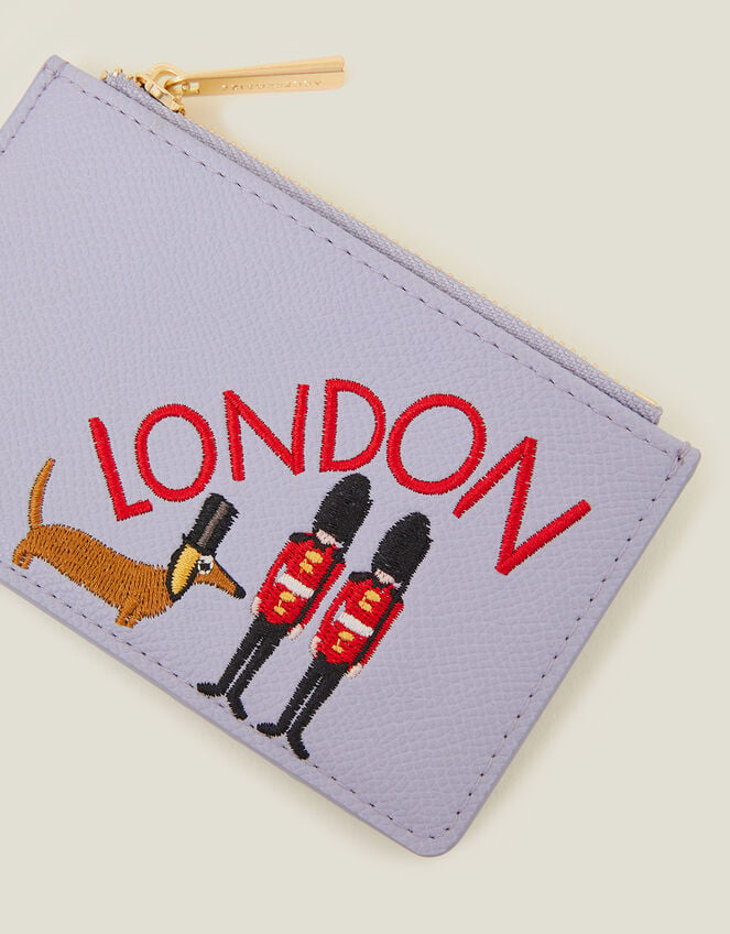 London Embroidered Card Holder, , large