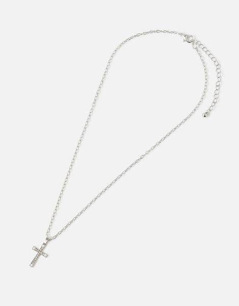 90s Flashback Cross Pendant Necklace, , large
