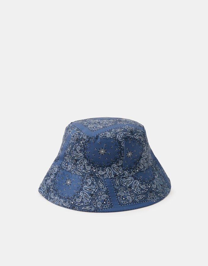 Reversible Bandana Print Bucket Hat, , large