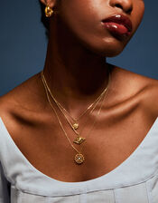 14ct Gold-Plated Evil Eye Pendant Necklace, , large