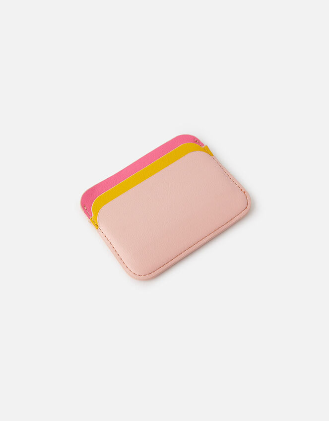 Curve Colour-Block Card Holder , Pink (PINK), large
