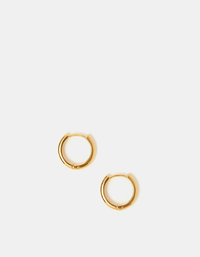14ct Gold-Plated Huggie Hoop Earrings, , large