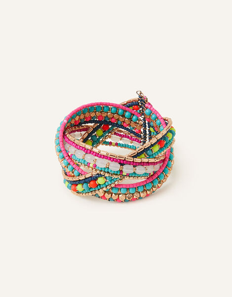 Beaded Woven Cuff, , large