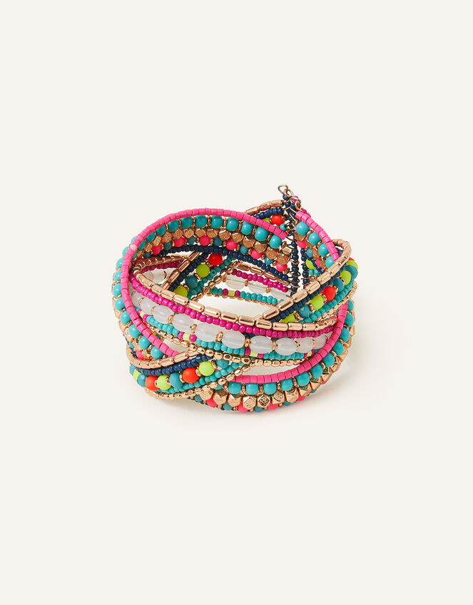 Beaded Woven Cuff, , large