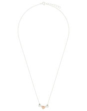 Sterling Silver Triple Heart Necklace, , large