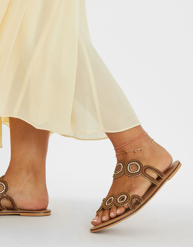 2-Pack Sun Charm Anklets, , large