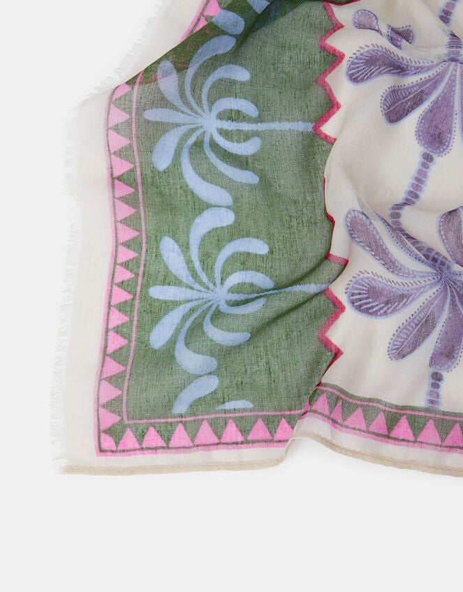 Lightweight Palm Print Scarf, , large