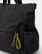 Nylon Top Handle Backpack, Black (BLACK), large