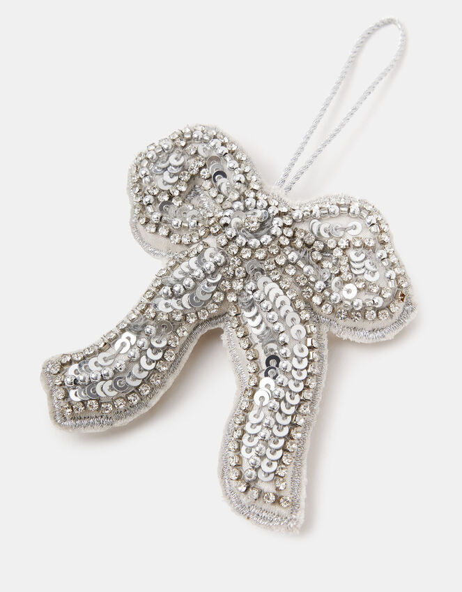 Embellished Bow Christmas Tree Decoration, , large