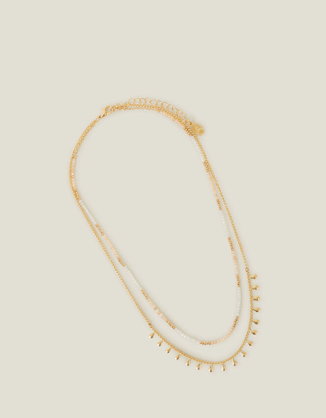 Facet Bead Layered Necklace, , large