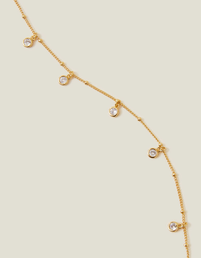 14ct Gold-Plated Crystal Station Bracelet, , large