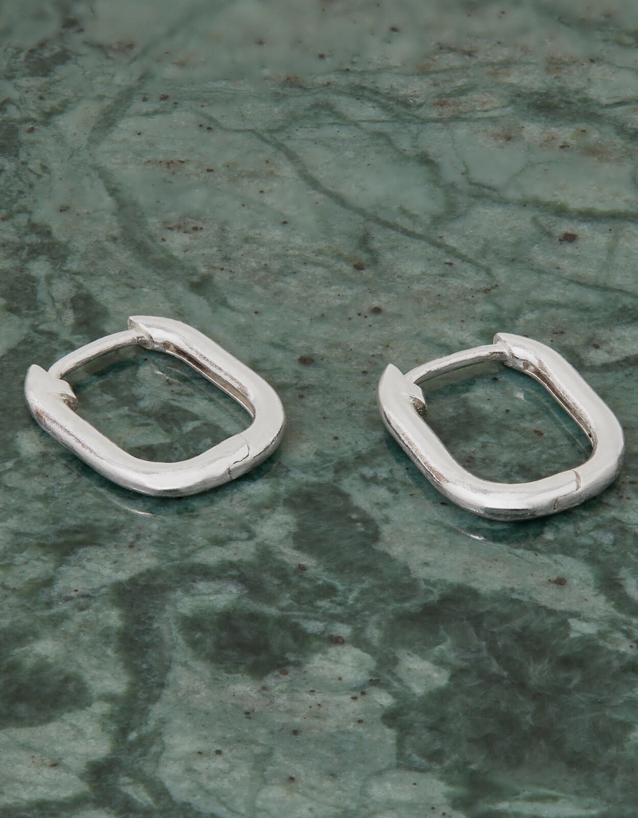Sterling Silver Rectangular Hoops