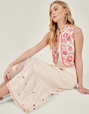 Embellished Mirror Skirt, Cream (CREAM), large
