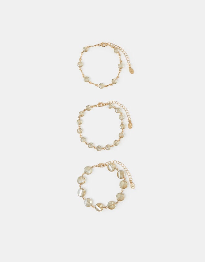 3-Pack Beaded Chain Bracelets, , large