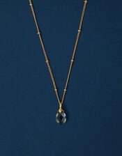 14ct Gold-Plated Pear Drop Pendant Necklace, , large