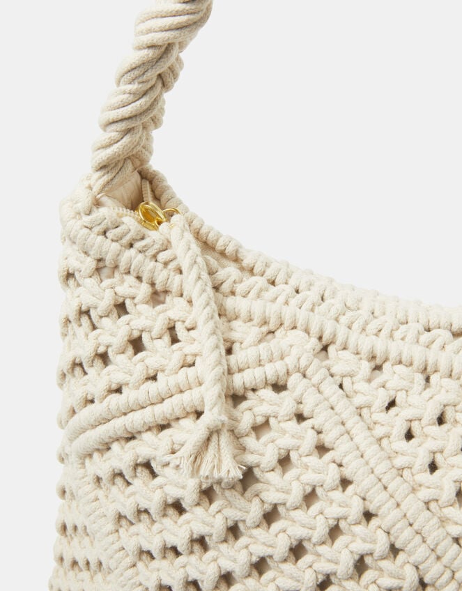 Macrame Shoulder Bag, , large