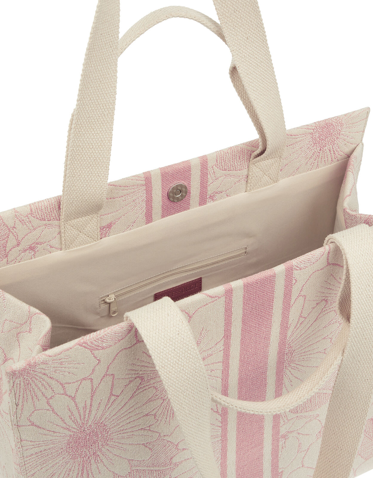 Structured tote bag with pockets store