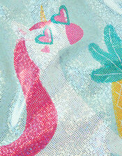 Girls Unicorn Swimsuit, Multi (PASTEL MULTI), large
