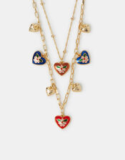 Heart Pendant Layered Necklace, , large