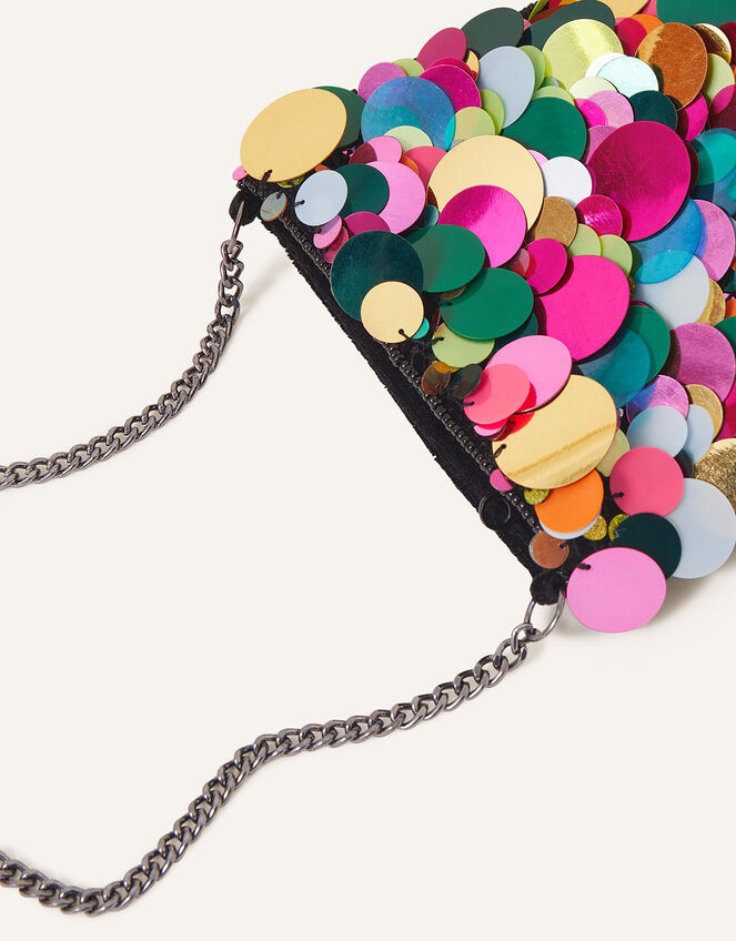 Sequin Phone Cross-Body Bag, , large