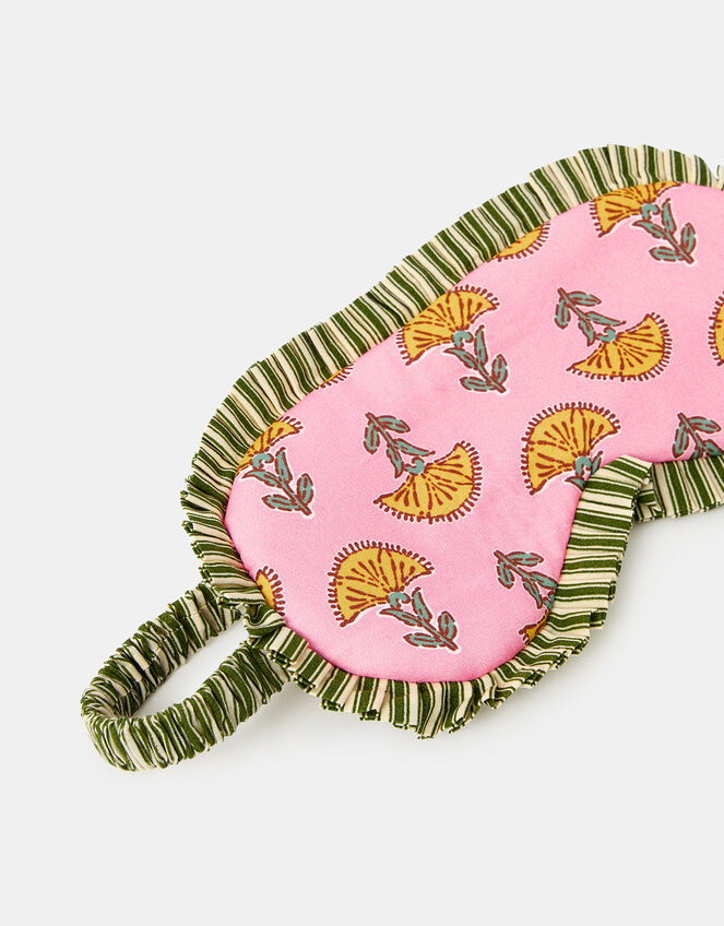 Frilly Floral Print Sleep Mask, , large