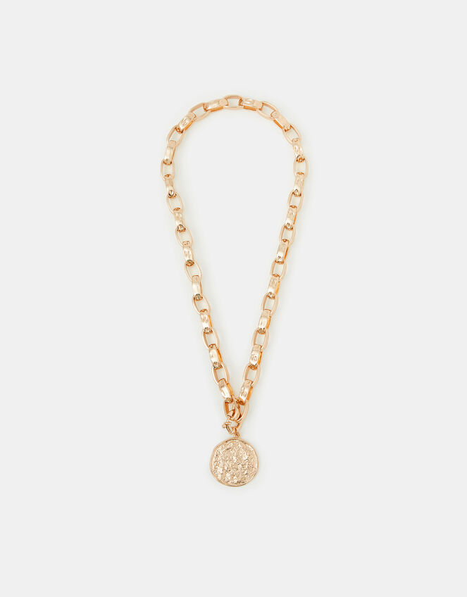 Molten Coin Pendant Necklace, , large